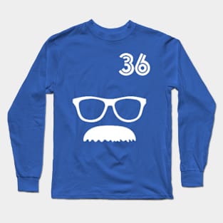 Davis Schneider Mustache Fan Art Public Domain Clip Art Not Subject To Copyright Blue Jays Long Sleeve T-Shirt